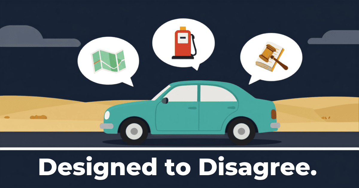 Checks and balances concept showing government designed to disagree
