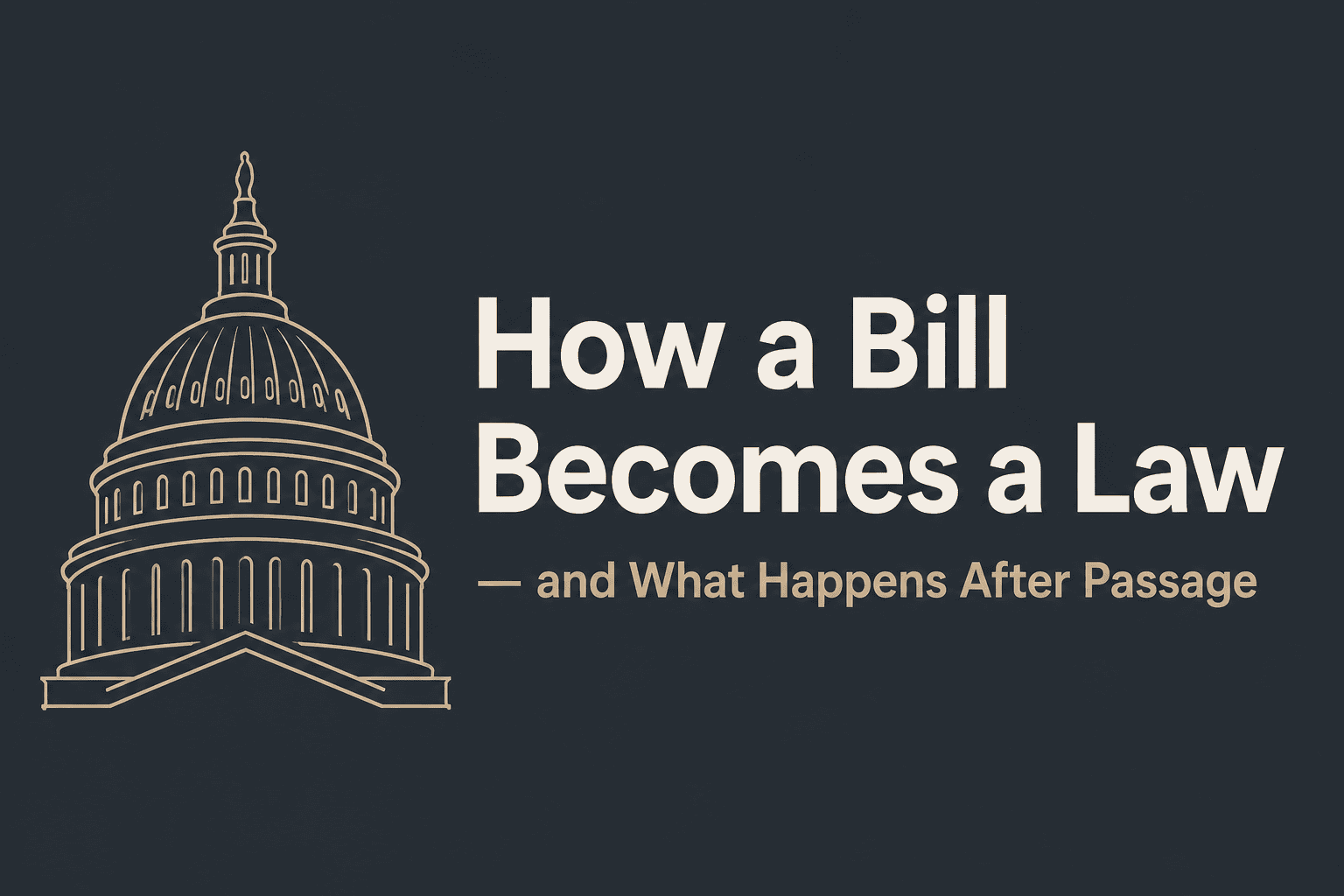 A very simple, minimalist vector outline of the U.S. Capitol dome in a muted off-white or soft beige.
