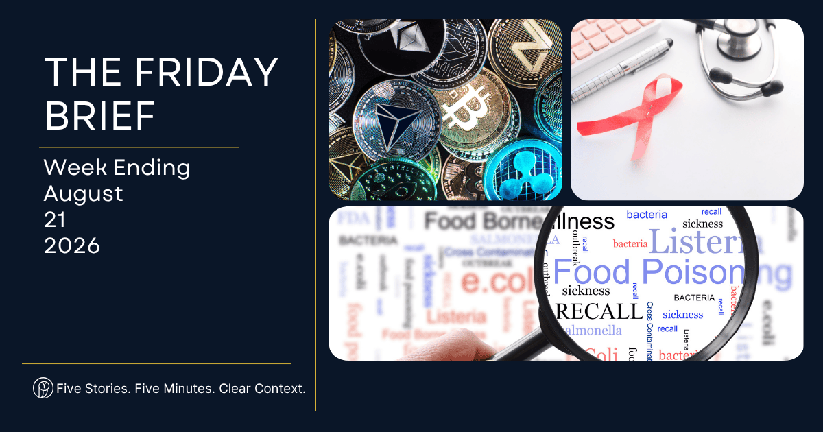 Friday Brief for August 21, 2026 featuring the week's top five current events from VoteView News