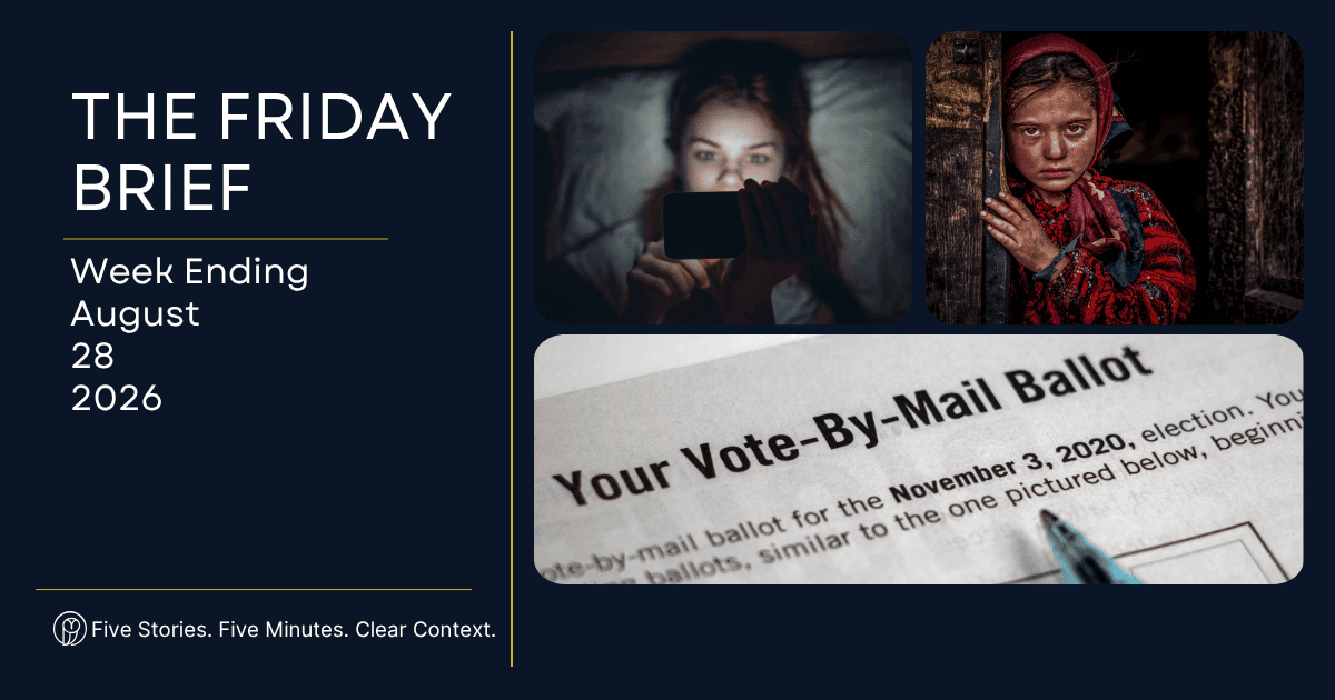 The Friday Brief top five news stories for August 28, 2026