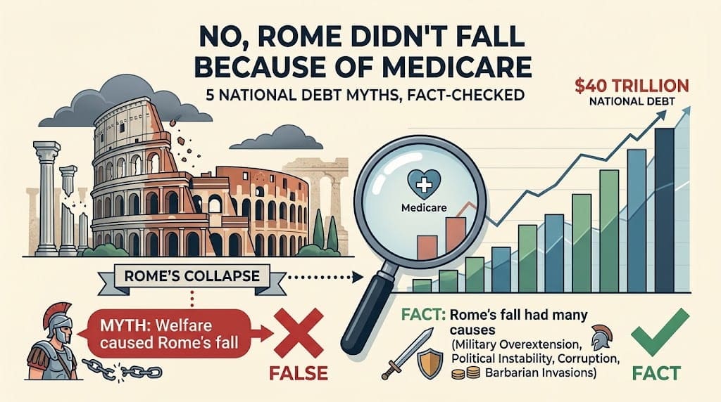No, Rome Didn't Fall Because of Medicare: 5 National Debt Myths Fact-Checked