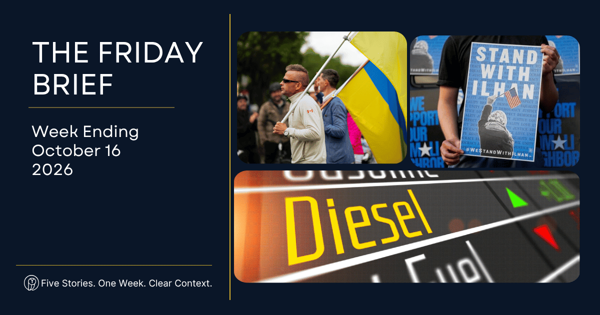 This week's Friday Brief examines the economy, Ukraine's energy truce, Russia deal, the federal raid on Rep. Ilhan Omar